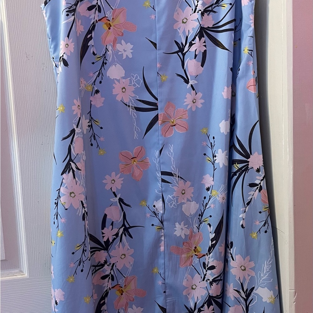 Light Blue dress with Ruffle Detail - Picture 2 of 3
